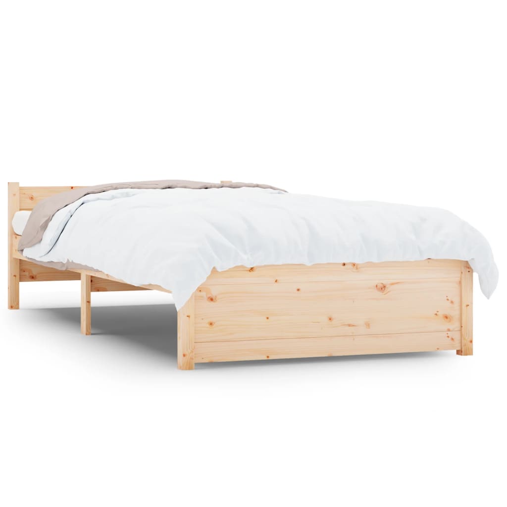 vidaXL Bed Frame without Mattress Solid Wood 100x200 cm