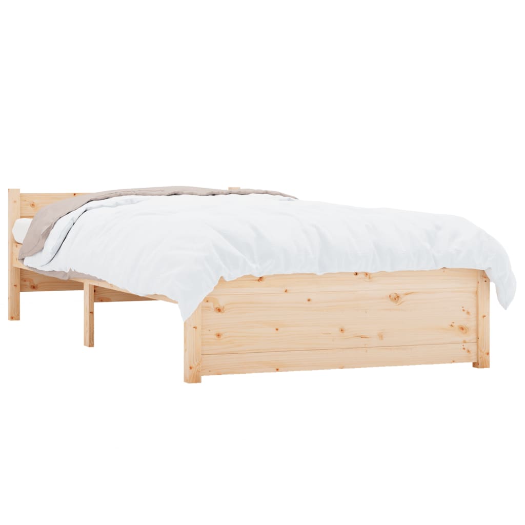 vidaXL Bed Frame without Mattress Solid Wood 100x200 cm