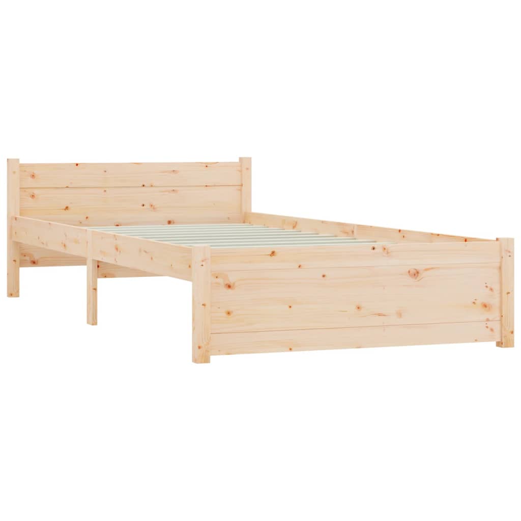 vidaXL Bed Frame without Mattress Solid Wood 100x200 cm