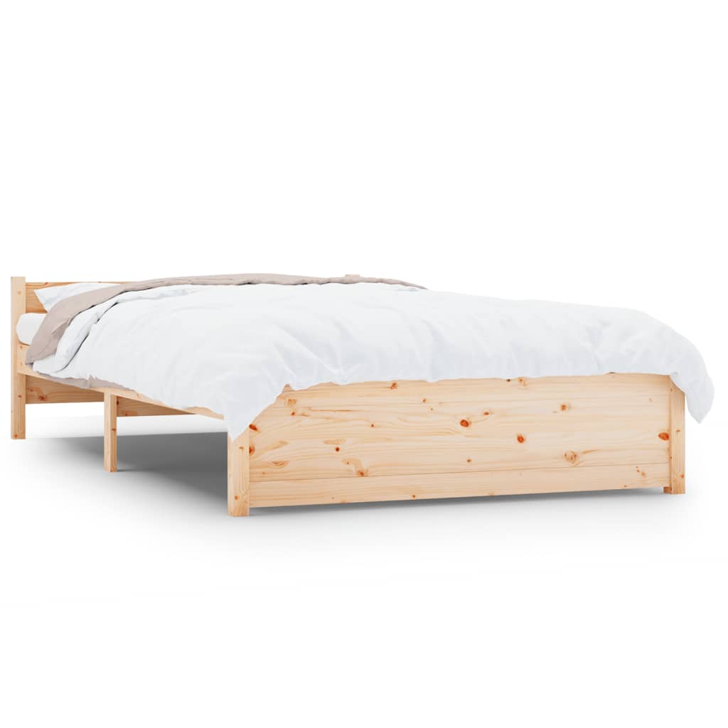 vidaXL Bed Frame without Mattress Solid Wood 140x200 cm