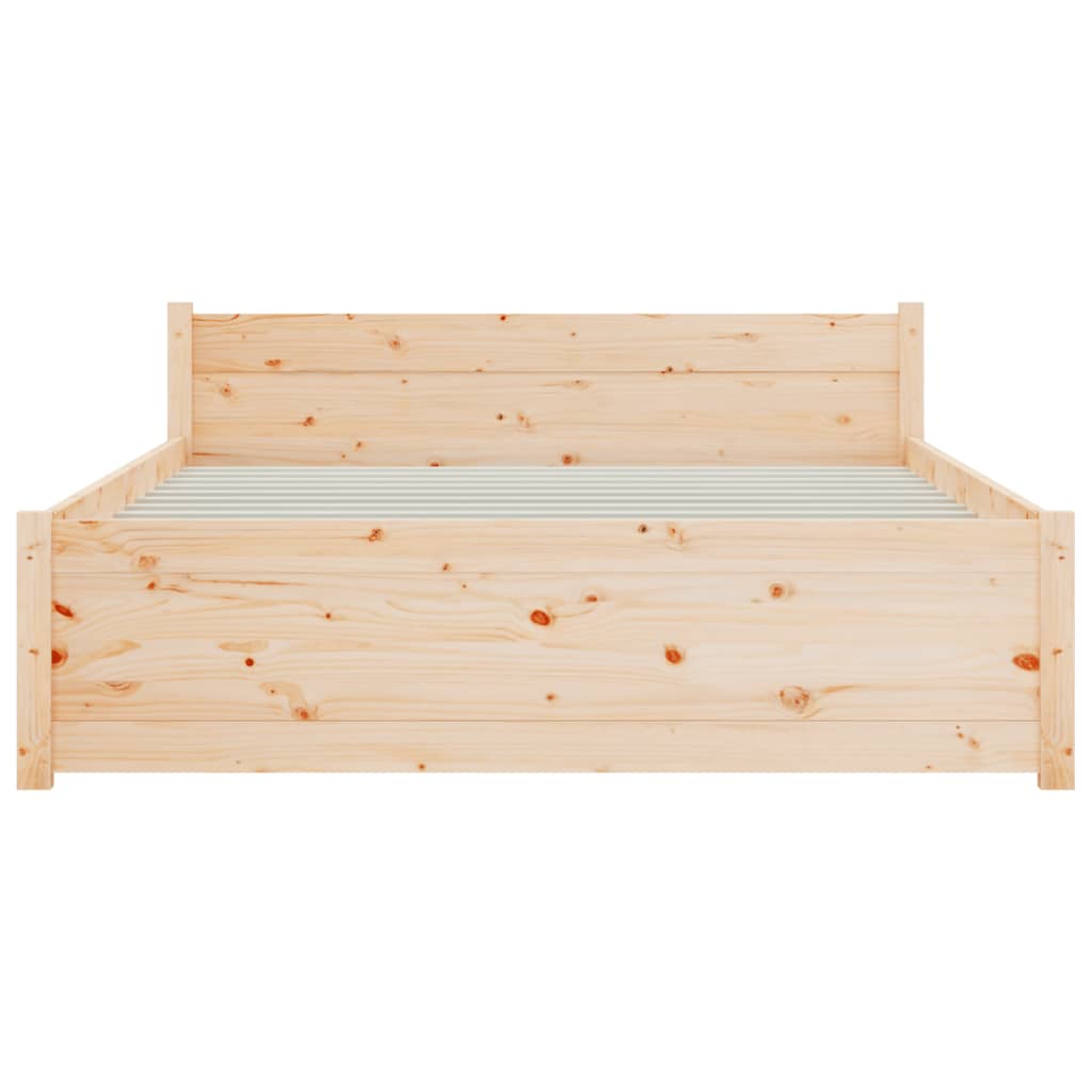 vidaXL Bed Frame without Mattress Solid Wood 140x200 cm