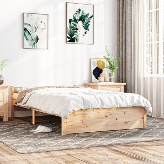 vidaXL Bed Frame without Mattress Solid Wood 140x200 cm