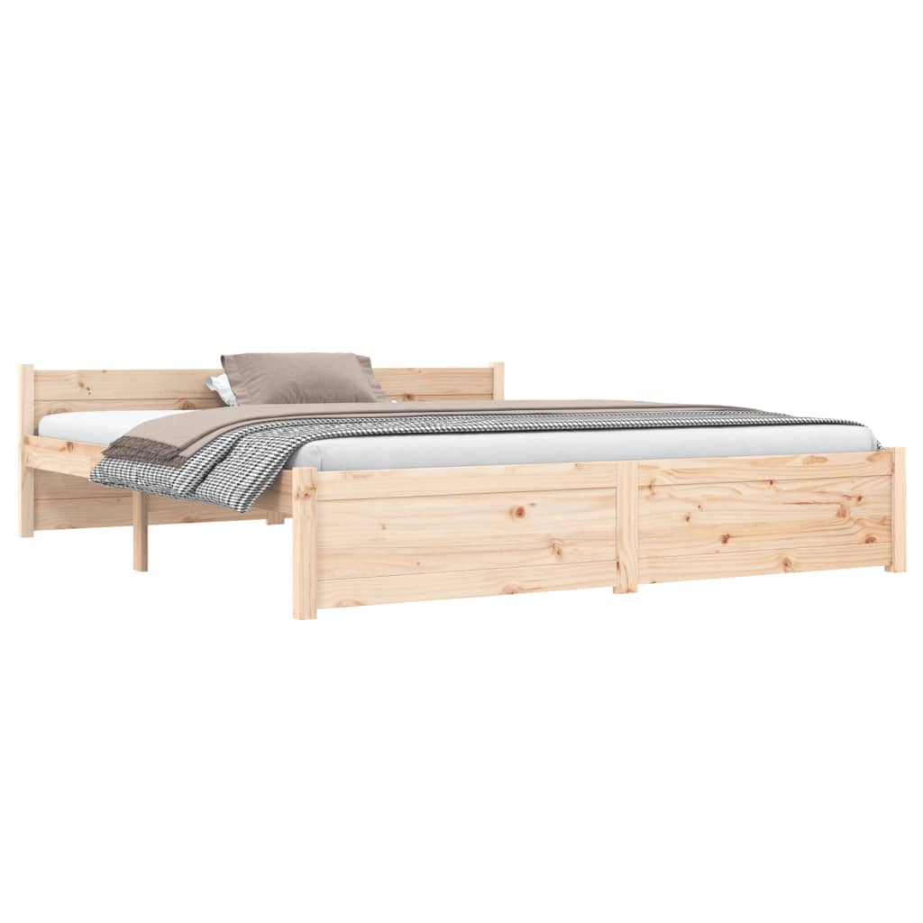 vidaXL Bed Frame without Mattress Solid Wood 160x200 cm