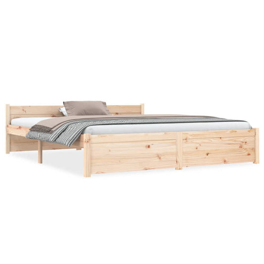 vidaXL Bed Frame without Mattress Solid Wood 160x200 cm