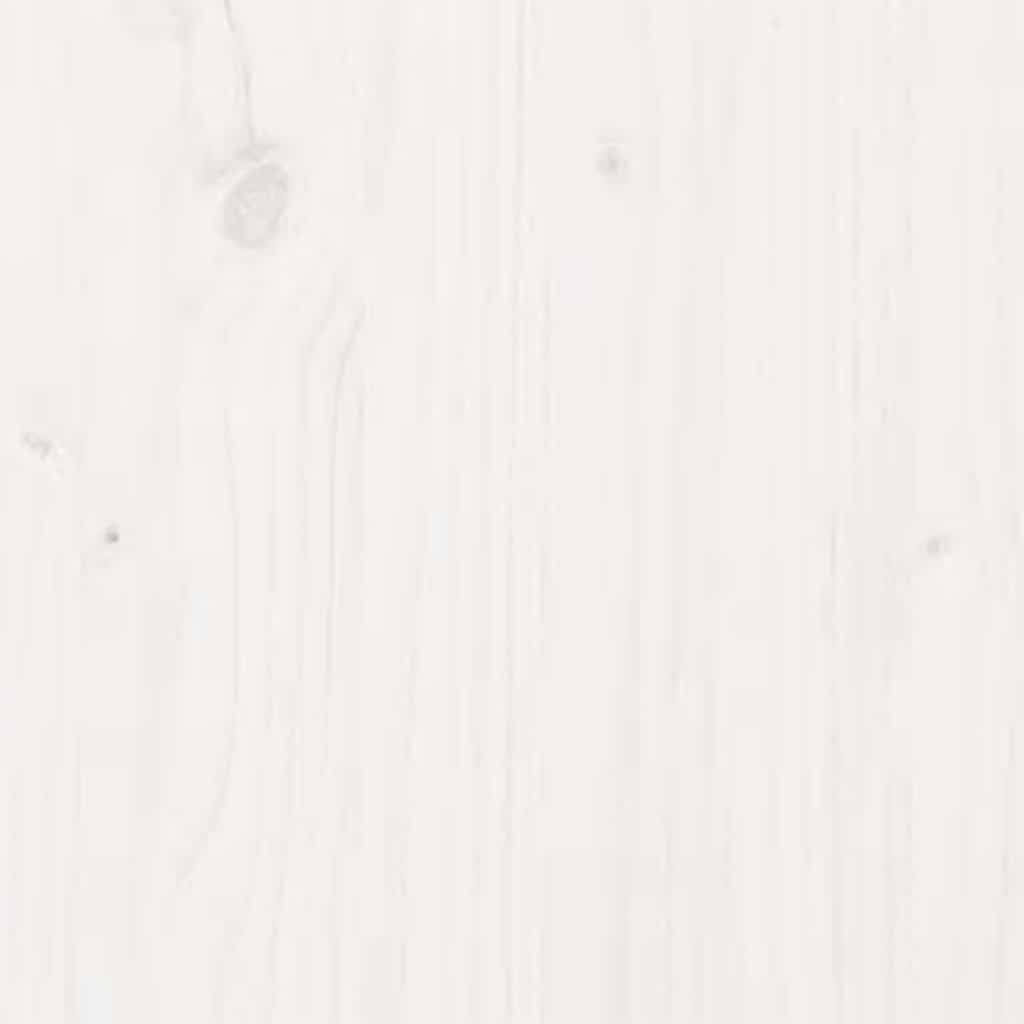Bed Frame without Mattress White Solid Wood 160x200 cm