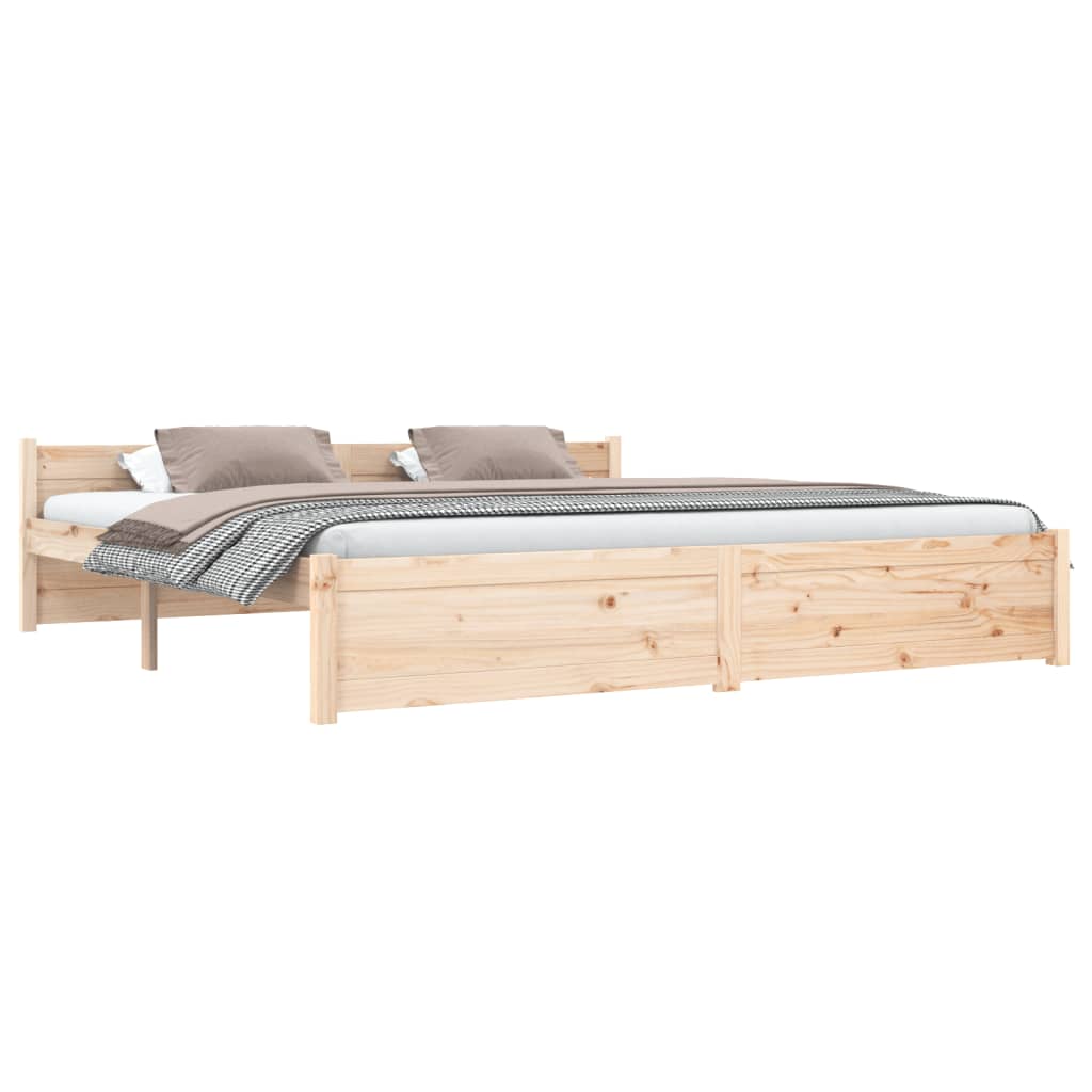 vidaXL Bed Frame without Mattress Solid Wood 180x200 cm Super King Super King Size