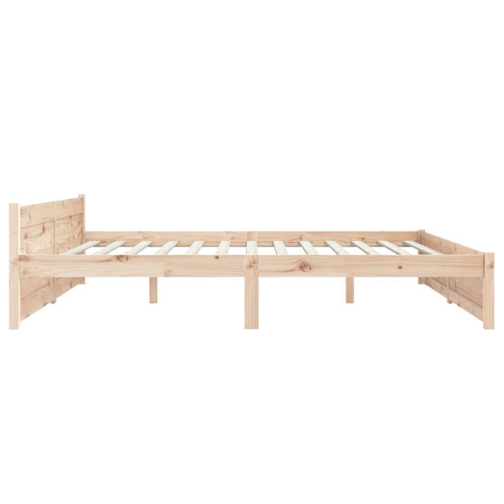 vidaXL Bed Frame without Mattress Solid Wood 180x200 cm Super King Super King Size