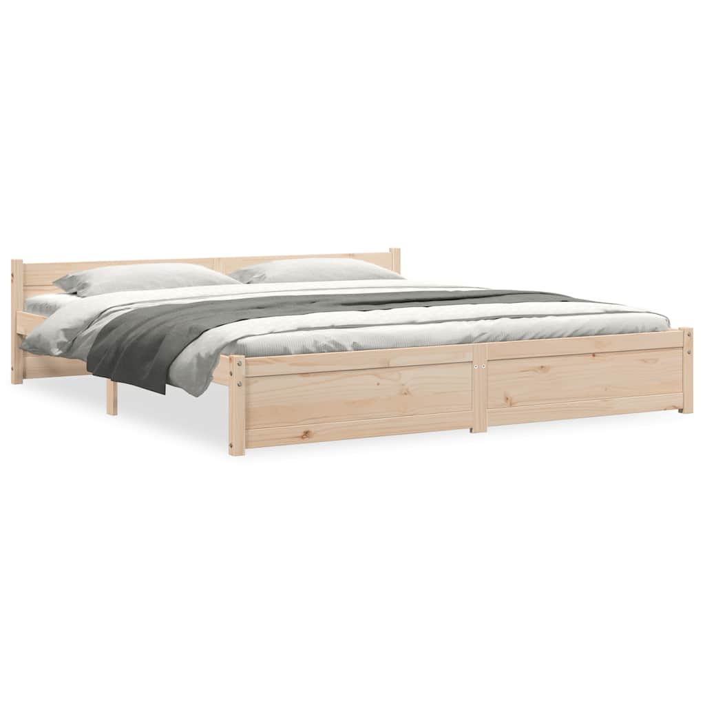 Bed Frame without Mattress Solid Wood 200x200 cm