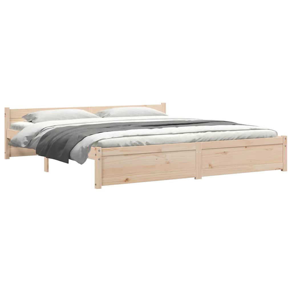 Bed Frame without Mattress Solid Wood 200x200 cm