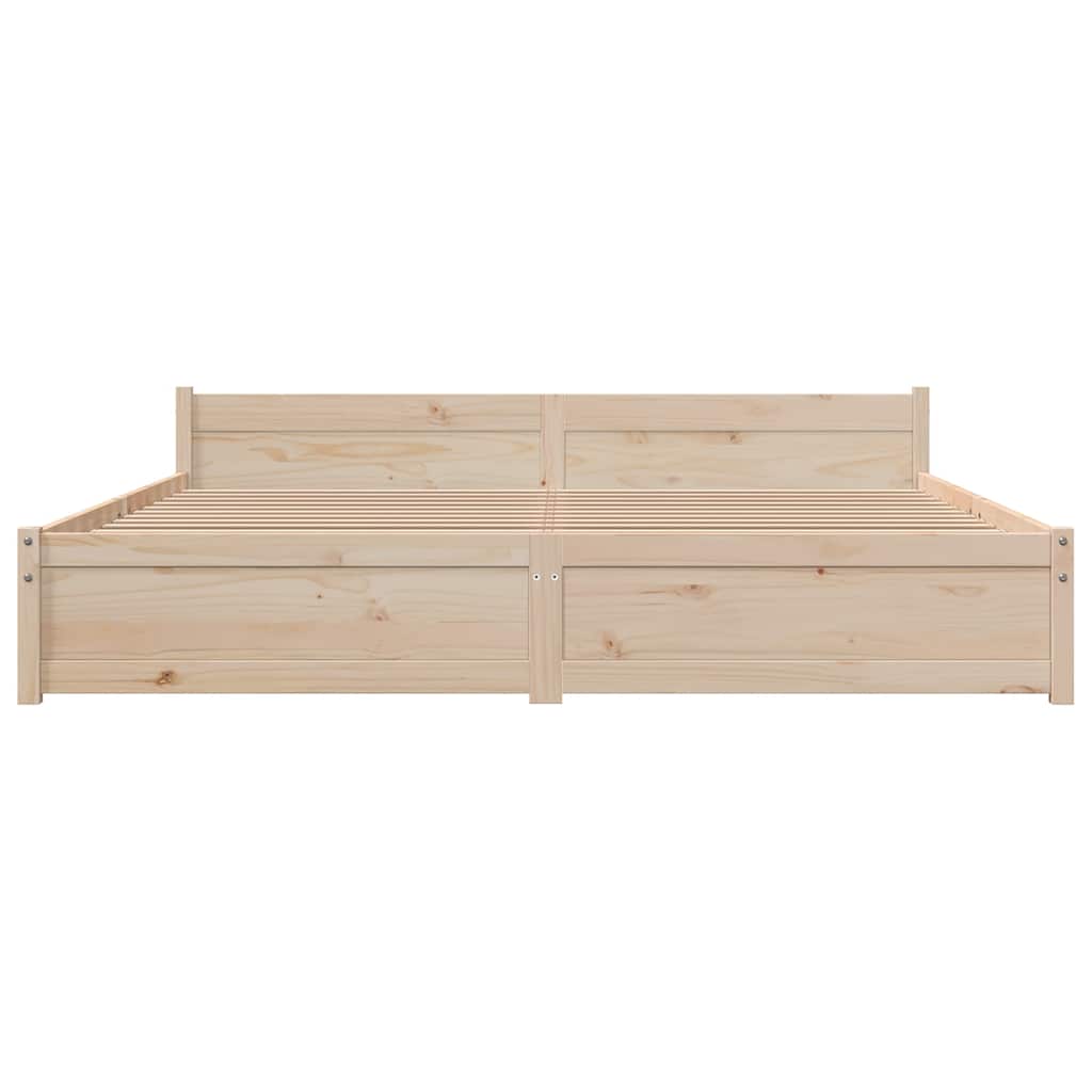 Bed Frame without Mattress Solid Wood 200x200 cm