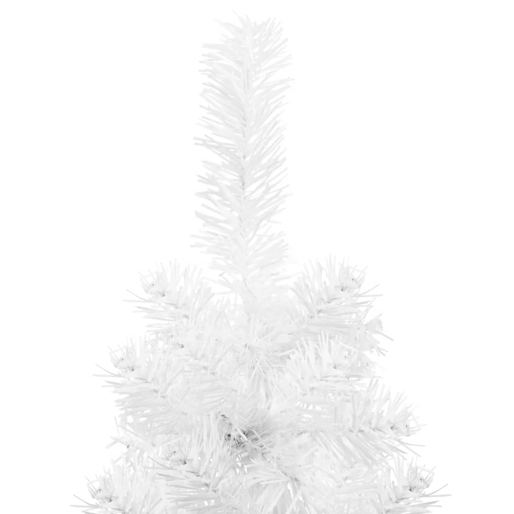 vidaXL Slim Artificial Half Christmas Tree with Stand White 120 cm