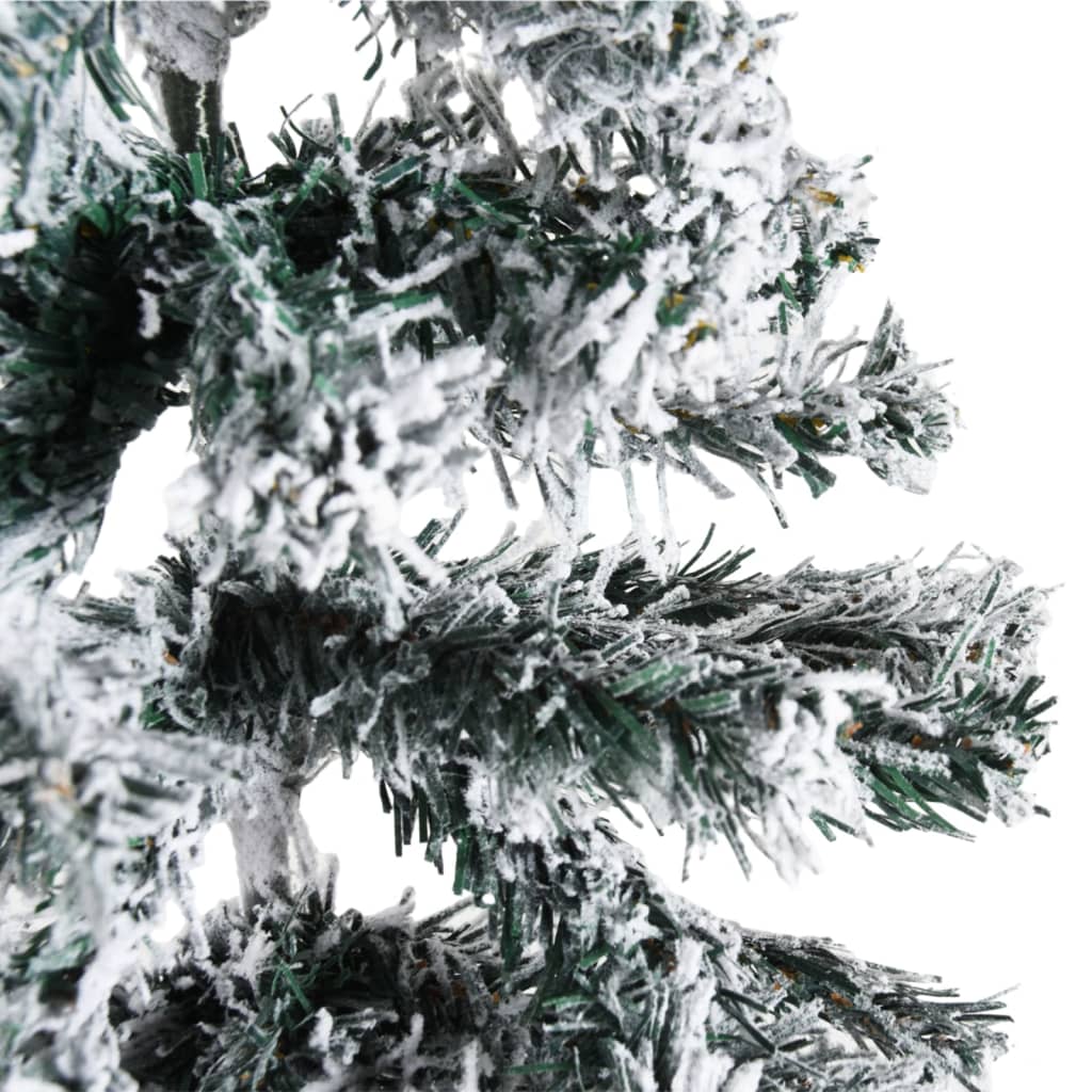 vidaXL Slim Artificial Half Christmas Tree with Flocked Snow 150 cm