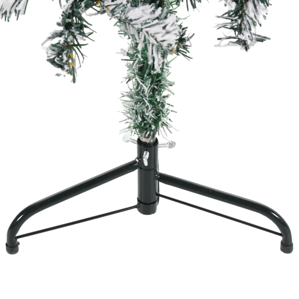 vidaXL Slim Artificial Half Christmas Tree with Flocked Snow 150 cm