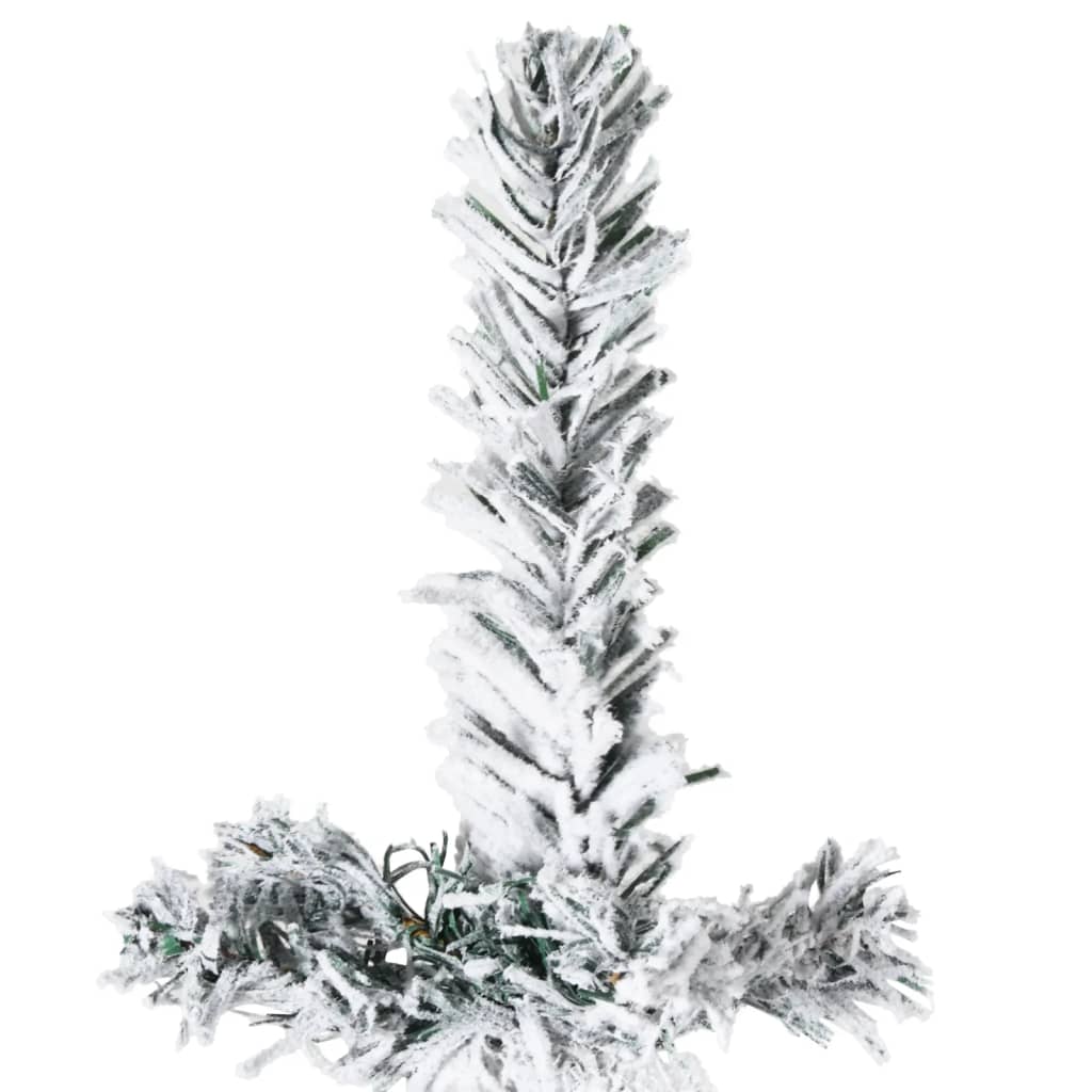 vidaXL Slim Artificial Half Christmas Tree with Flocked Snow 180 cm