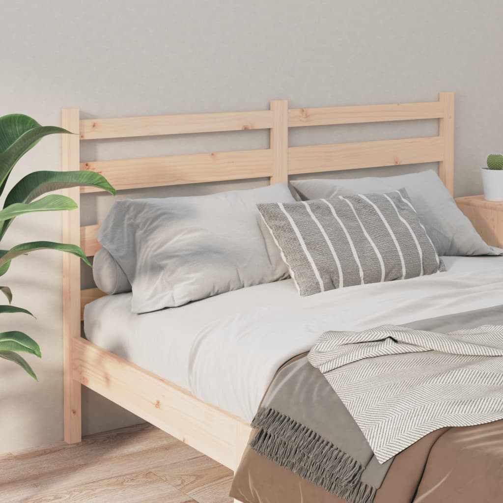 vidaXL Bed Headboard 156x4x100 cm Solid Wood Pine