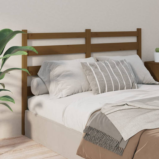 Bed Headboard Honey Brown 186x4x100 cm Solid Wood Pine