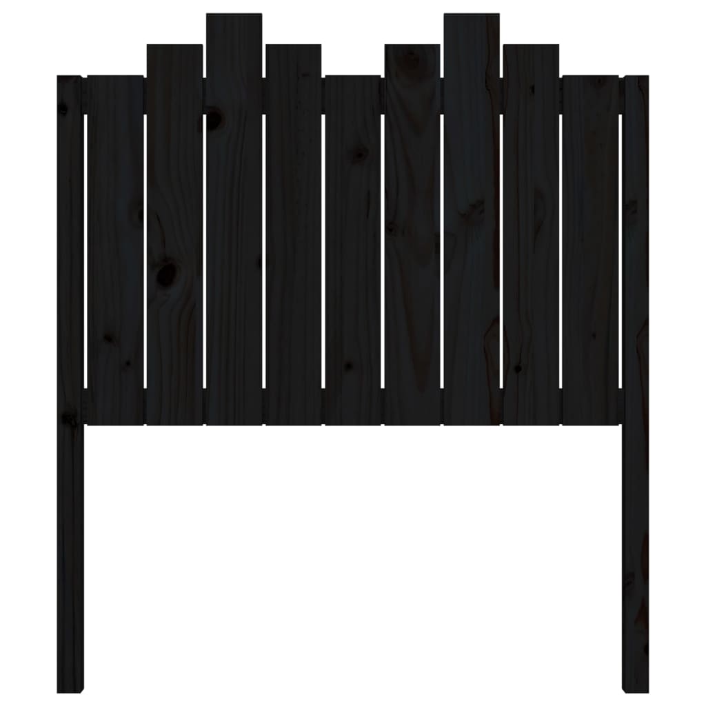 Bed Headboard | Black | Solid Pine Wood | 96 cm x 4 cm x 110 cm