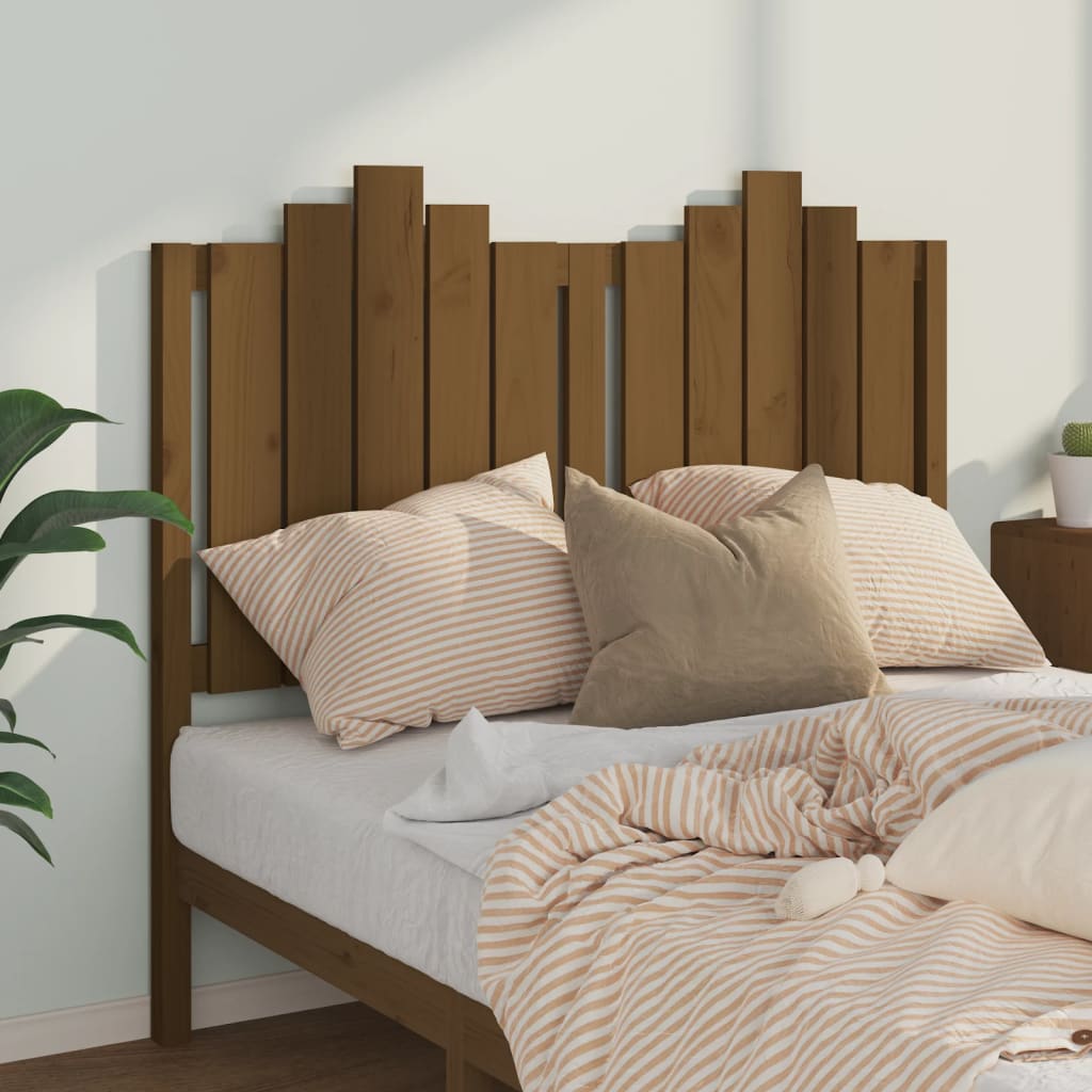 vidaXL Bed Headboard Honey Brown 126x4x110 cm Solid Wood Pine