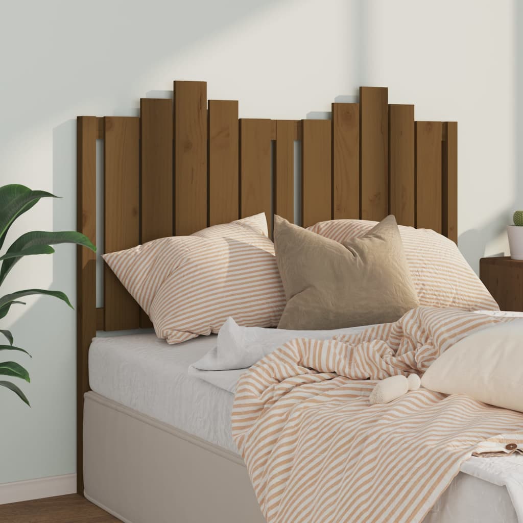 vidaXL Bed Headboard Honey Brown 126x4x110 cm Solid Wood Pine