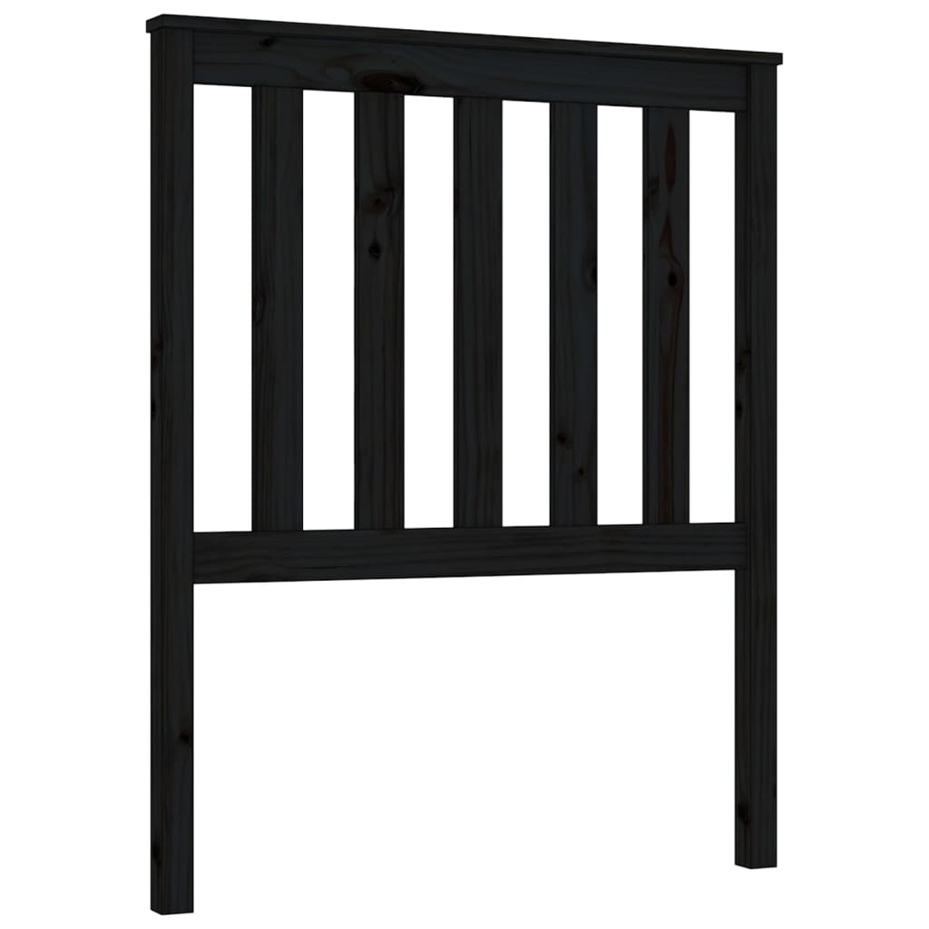 vidaXL Bed Headboard Black 81x6x101 cm Solid Wood Pine