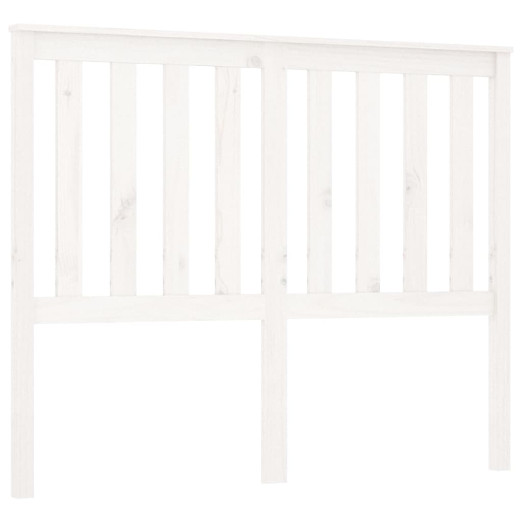 vidaXL Bed Headboard White 141x6x101 cm Solid Wood Pine