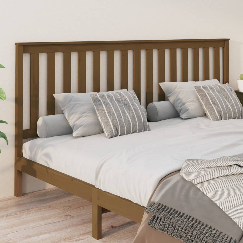 vidaXL Bed Headboard Honey Brown 206x6x101 cm Solid Wood Pine