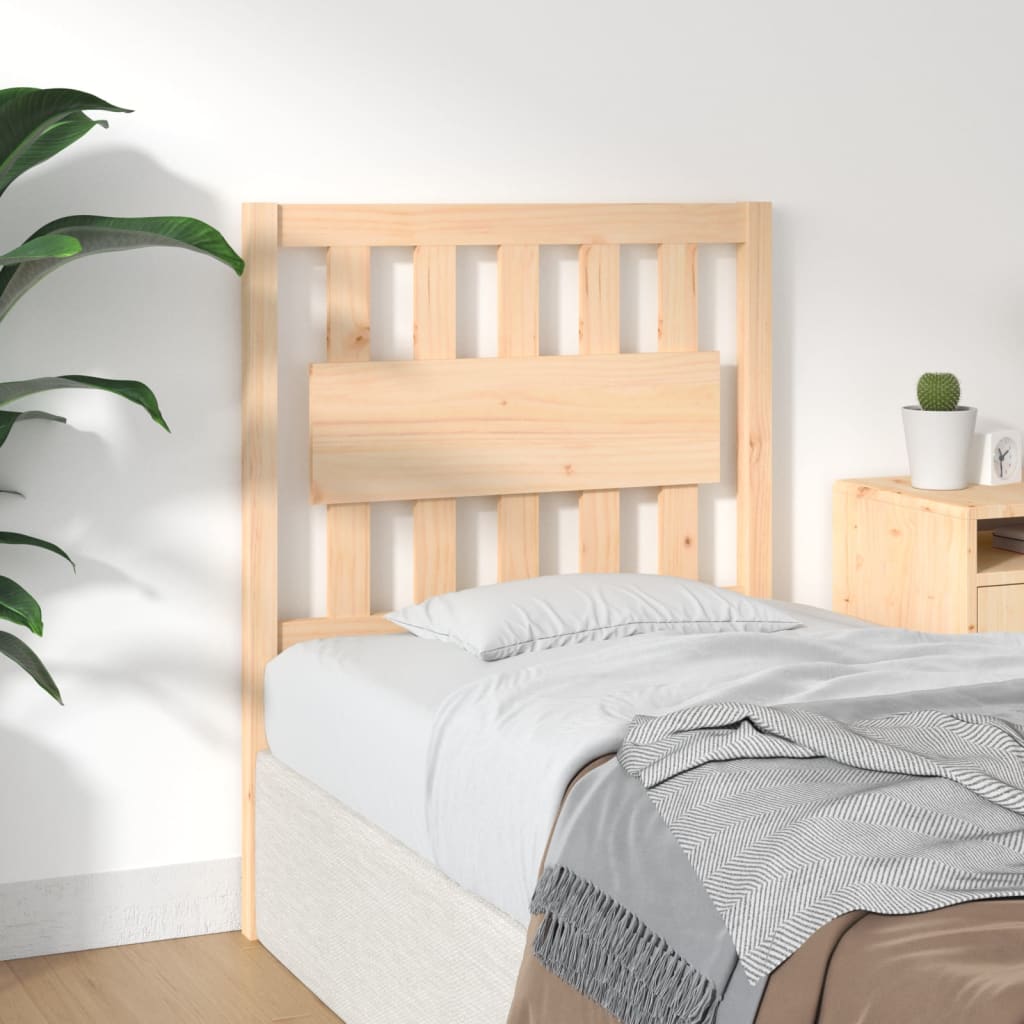 Bed Headboard 80.5x4x100 cm Solid Wood Pine