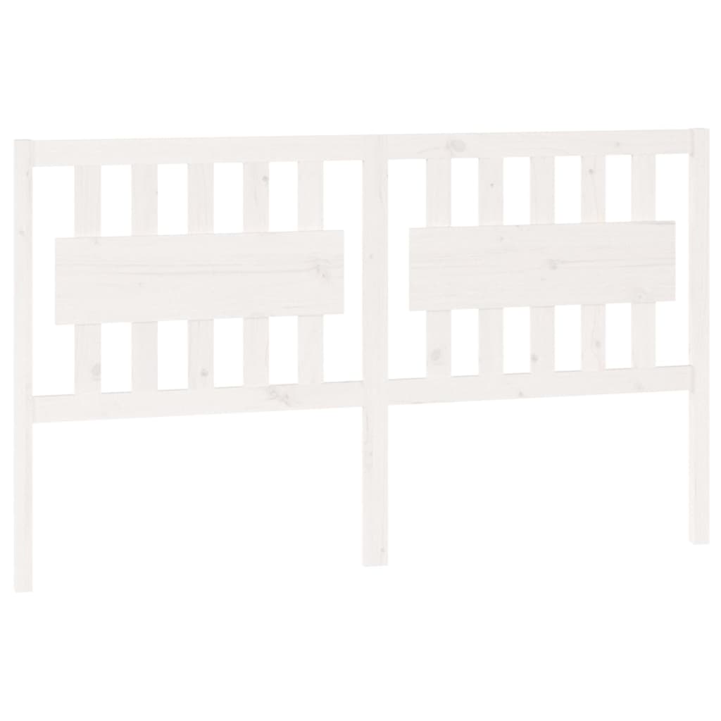 vidaXL Bed Headboard White 165.5x4x100 cm Solid Wood Pine