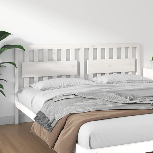 vidaXL Bed Headboard White 185.5x4x100 cm Solid Wood Pine