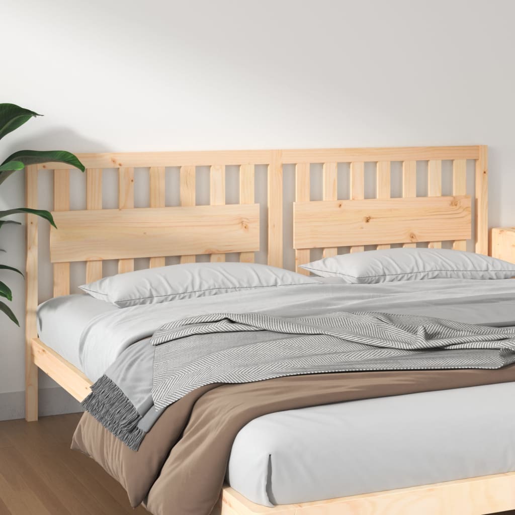 Bed Headboard 205.5x4x100 cm Solid Wood Pine