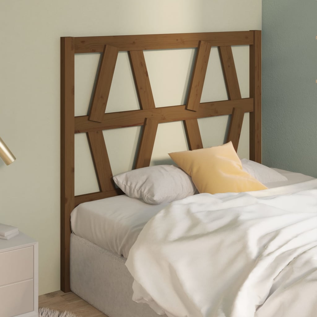Bed Headboard | Honey brown | Solid pine wood | Standard