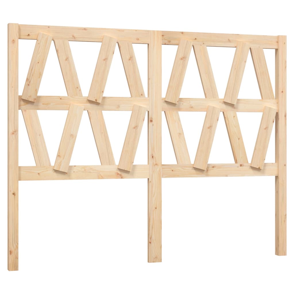 Bed Headboard 126x4x100 cm Solid Wood Pine
