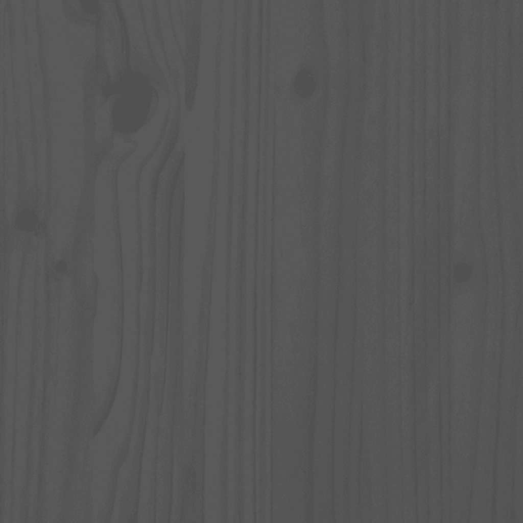 Bed Headboard Grey 146x4x100 cm Solid Wood Pine