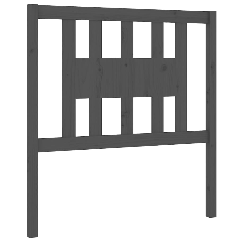 Headboard Grey 96x4x100 cm Solid Wood Pine