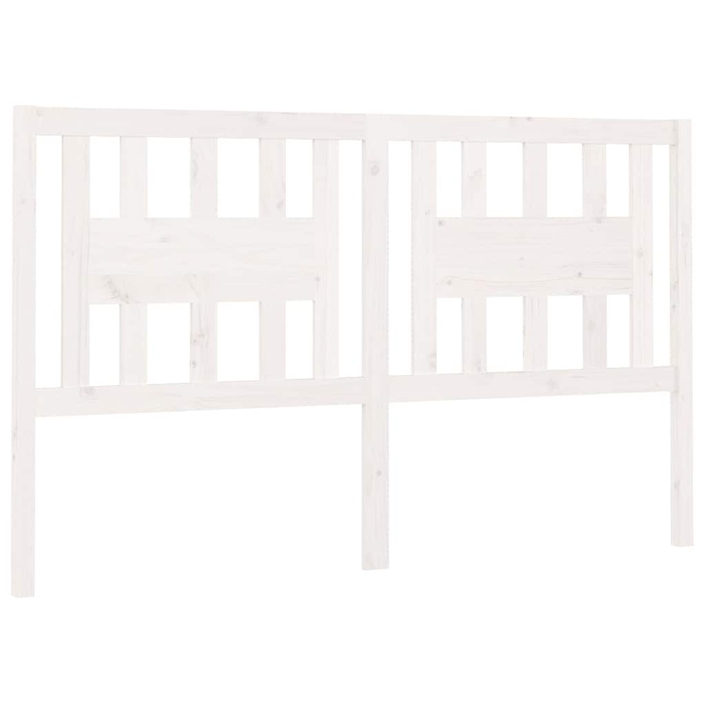 Headboard White 146x4x100 cm Solid Wood Pine