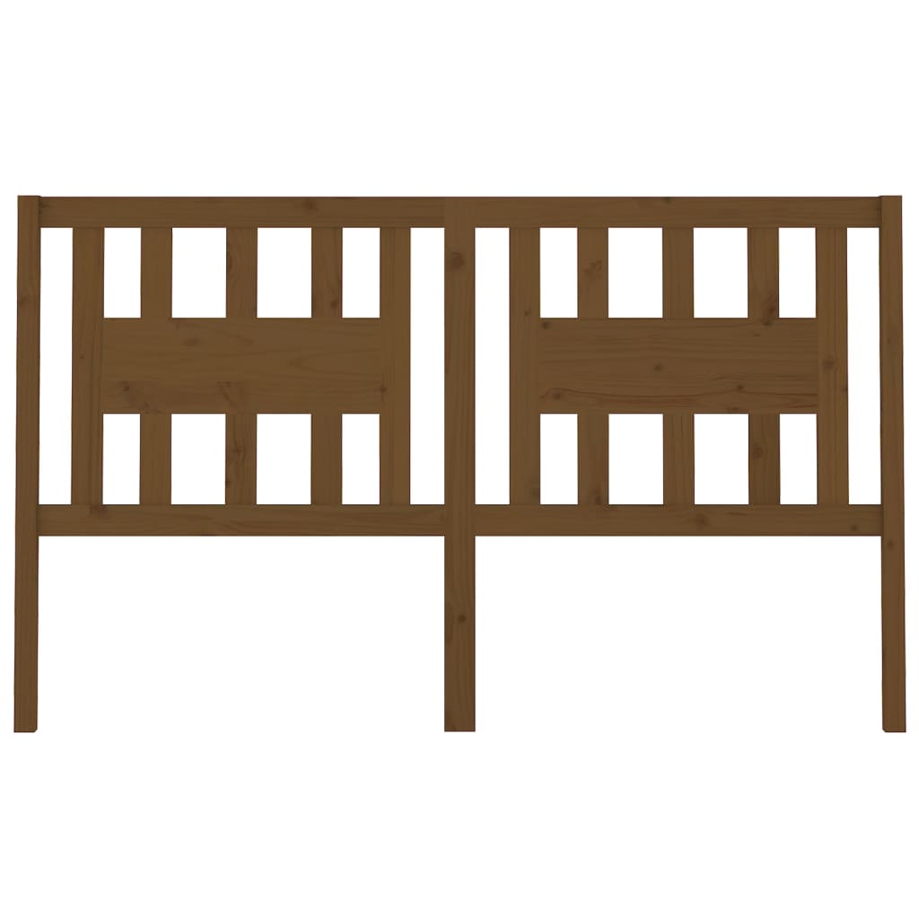 Headboard Honey Brown 206x4x100 cm Solid Wood Pine