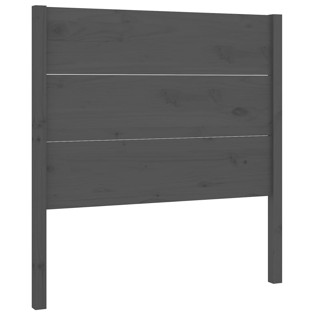 vidaXL Headboard Grey 81x4x100 cm Solid Wood Pine