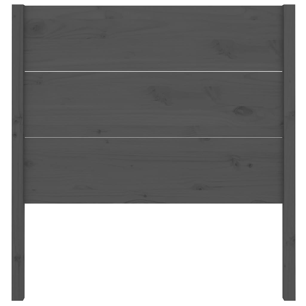 vidaXL Headboard Grey 81x4x100 cm Solid Wood Pine