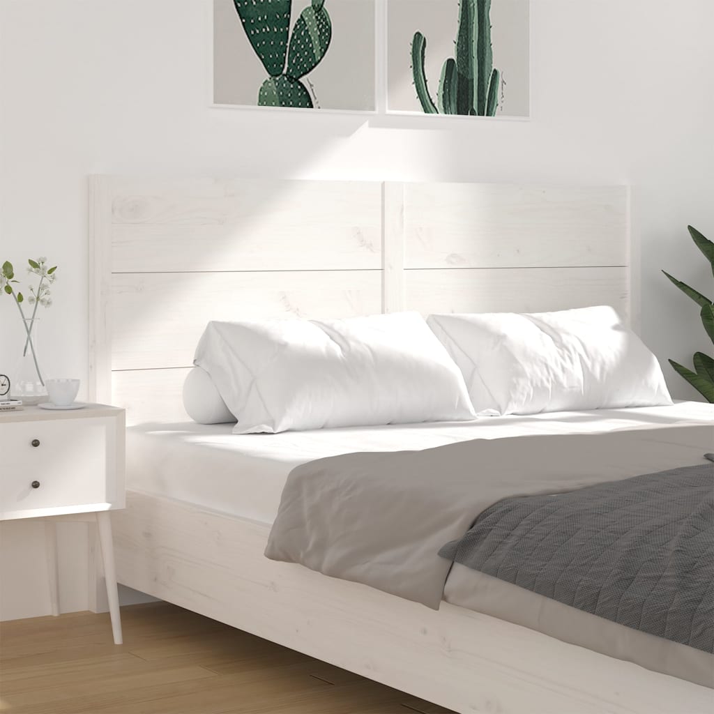 vidaXL Headboard White 166x4x100 cm Solid Wood Pine