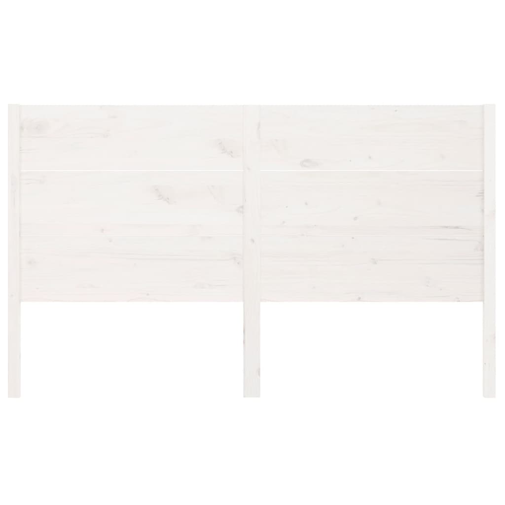 Headboard White 206x4x100 cm Solid Wood Pine