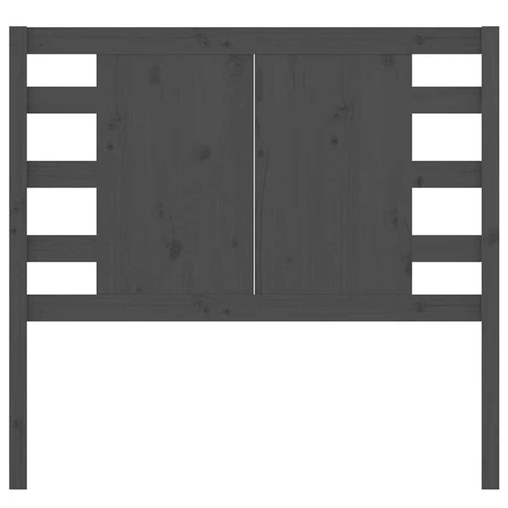 Headboard Grey 81x4x100 cm Solid Wood Pine