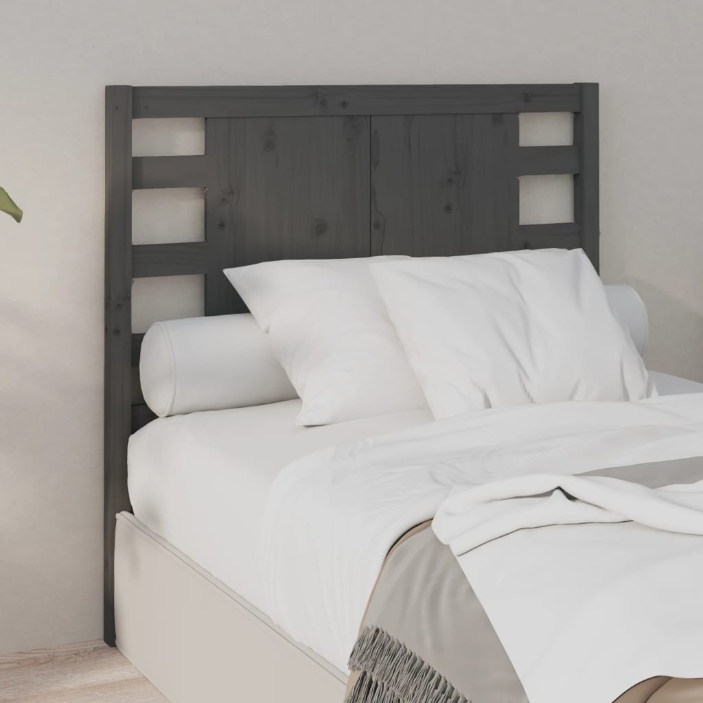 Headboard Grey 106x4x100 cm Solid Wood Pine