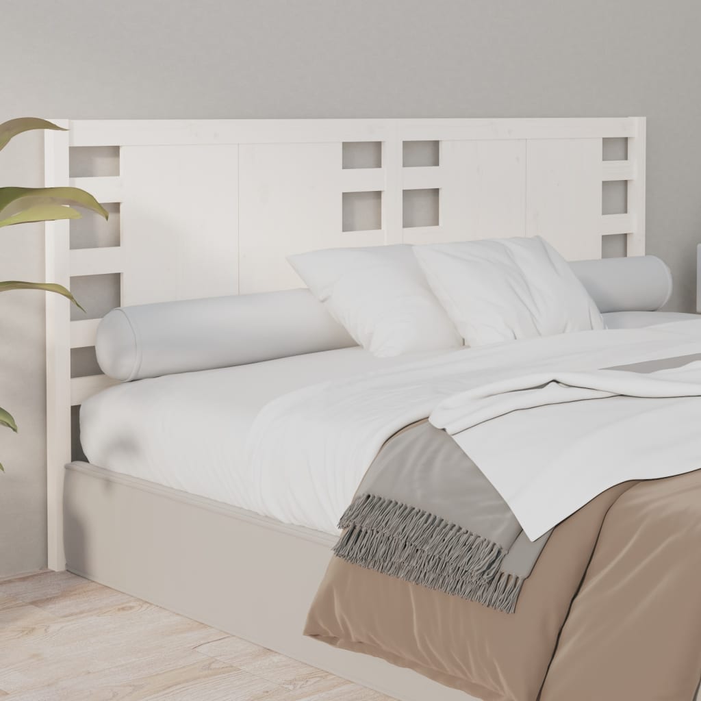 vidaXL Headboard White 166x4x100 cm Solid Wood Pine