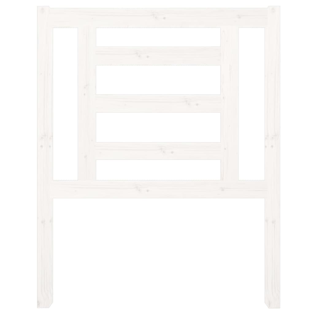 Bed Headboard White 81x4x100 cm Solid Wood Pine