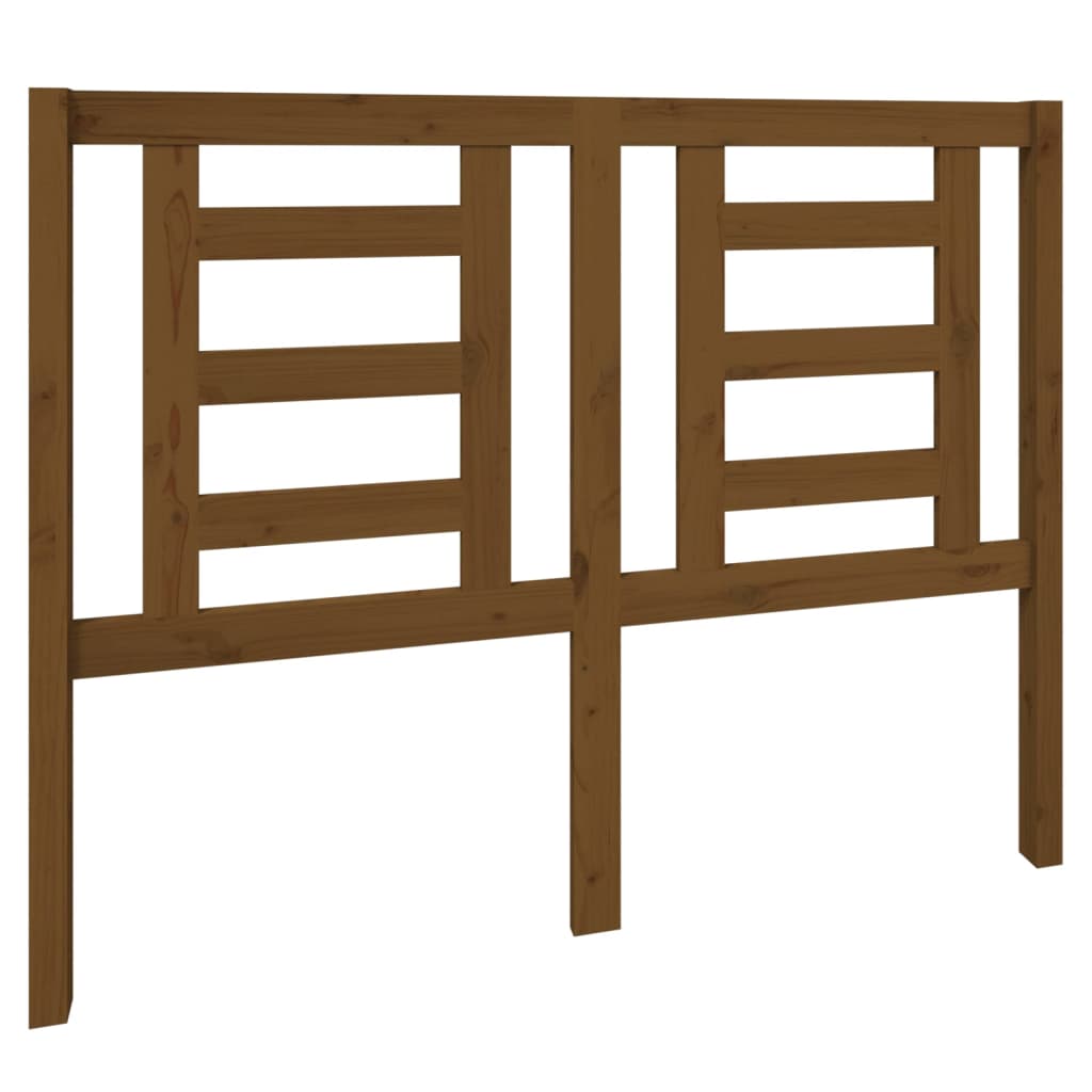 Bed Headboard Honey Brown 126x4x100 cm Solid Wood Pine
