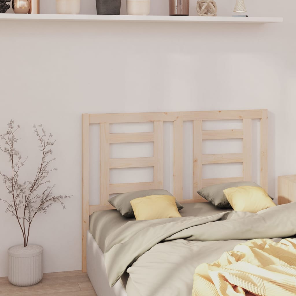 Bed Headboard 146x4x100 cm Solid Wood Pine