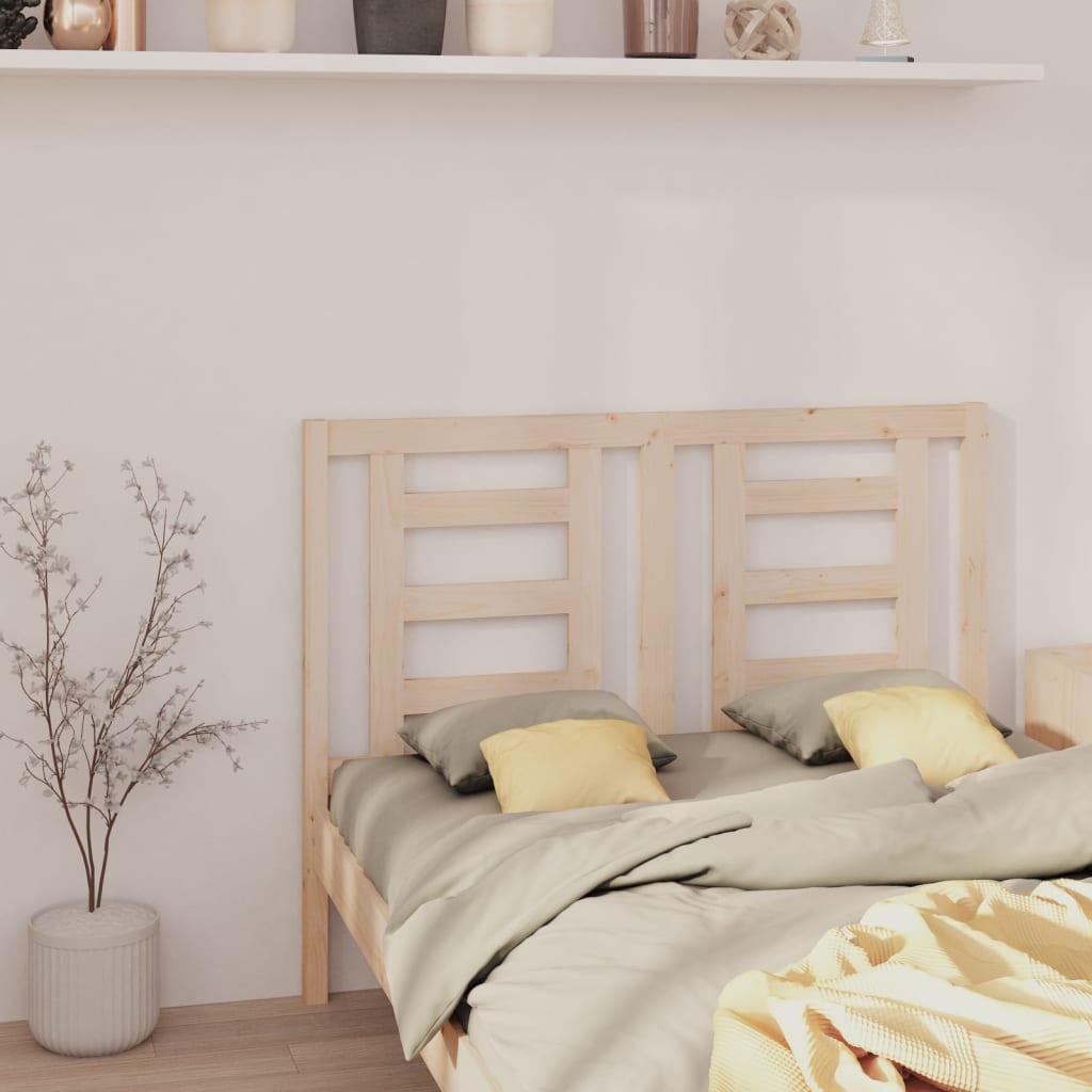 Bed Headboard 146x4x100 cm Solid Wood Pine