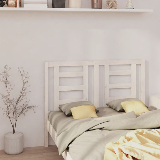 vidaXL Bed Headboard White 146x4x100 cm Solid Wood Pine