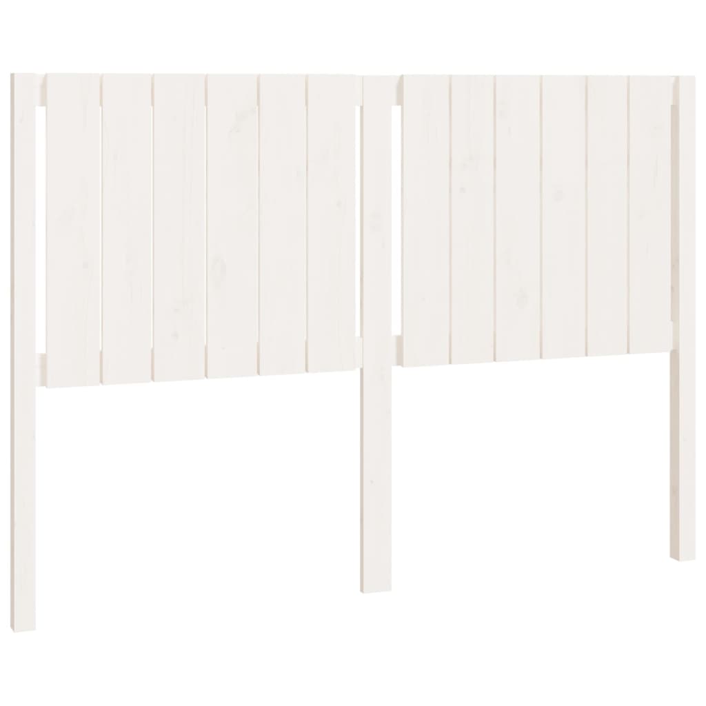 vidaXL Bed Headboard White 145.5x4x100 cm Solid Wood Pine