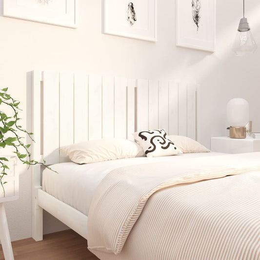 vidaXL Bed Headboard White 145.5x4x100 cm Solid Wood Pine